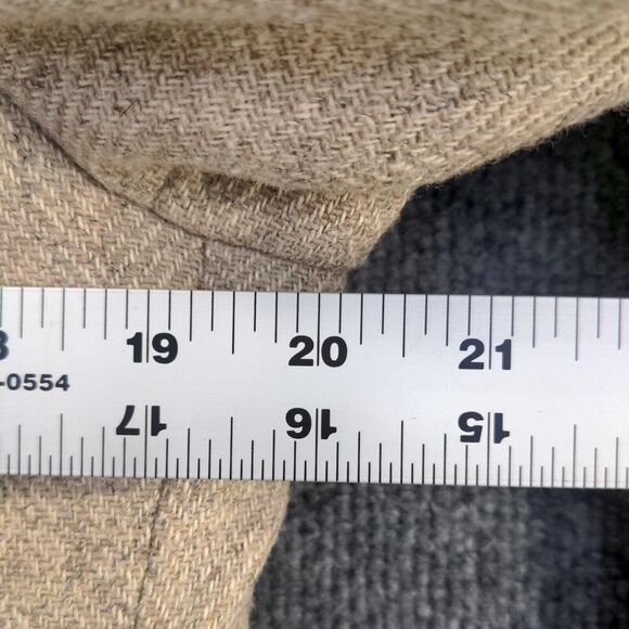 Circle S Men's Blazer Suit Jacket 38R Long Sleeve Tan Single Breasted Lined - Picture 14 of 14